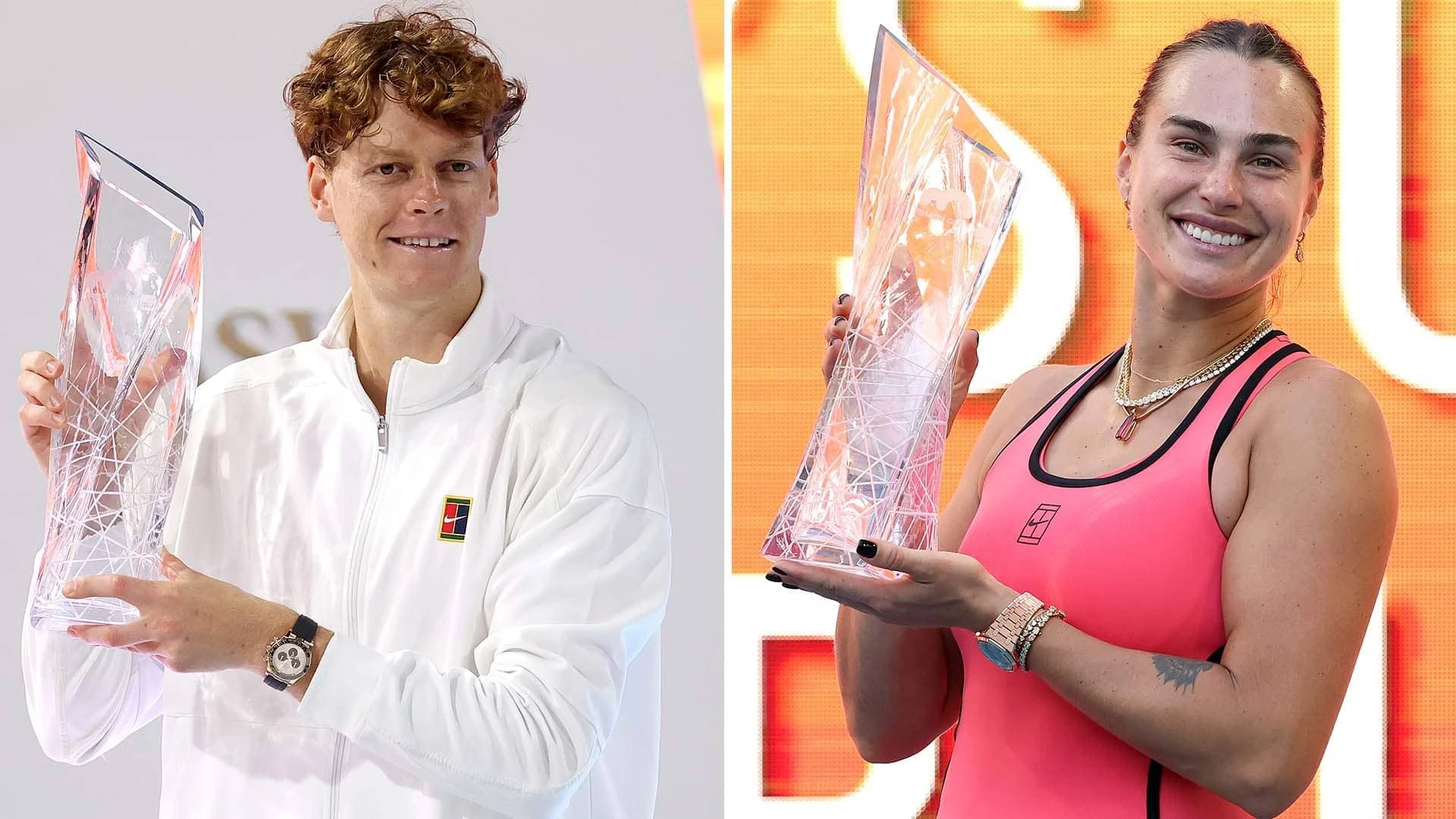 Aryna Sabalenka and Jannik Sinner become first dual Sunshine Double winners since 2016